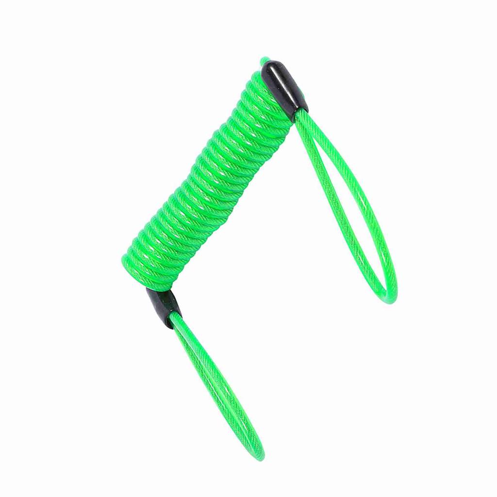 Motorcycle Bike Alarm Disc Lock Antitheft Security Spring Reminder Coil Cable Orange