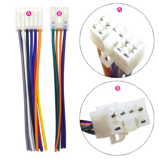 2Pcs Car Radio Stereo Cd Player Wiring Harness Cable Installation Kit For Toyota