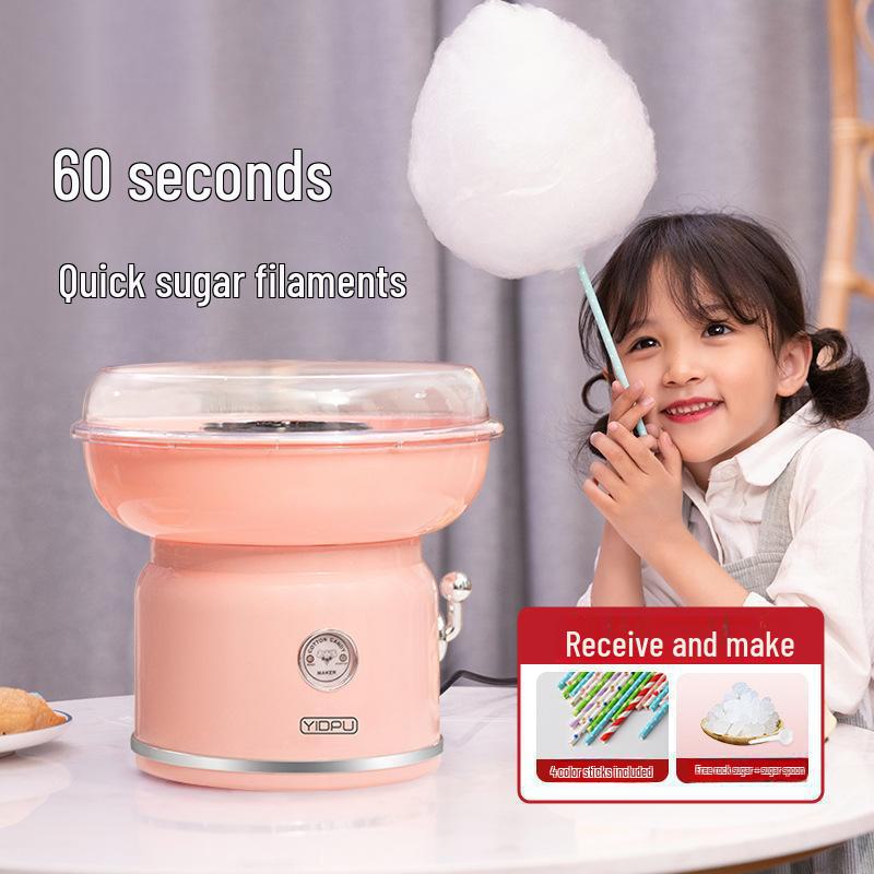 Children's Electric Cotton Candy Maker: Compact, Non-Stall Design for Home and DIY Use. Ideal for Small-Scale and International Connections.
