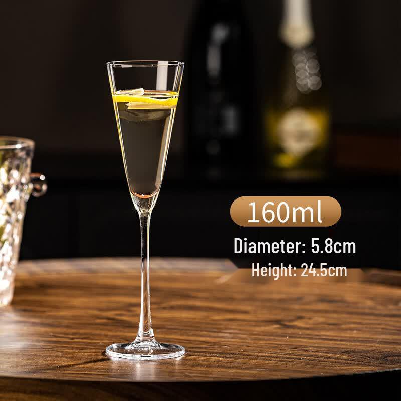 Star-Etched Crystal Champagne Flute Set