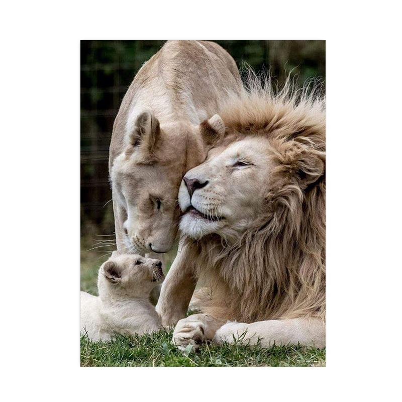Modern Animal Lovely Lion Canvas Painting Posters and Prints Wall Art Pictures for Living Room Home Decoration Cuadros