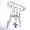 Bag Charm Sweet Brooch Clip Y2k Gothic Beaded Brooch Aesthetic Beaded Bag Pins  Bag Accessories