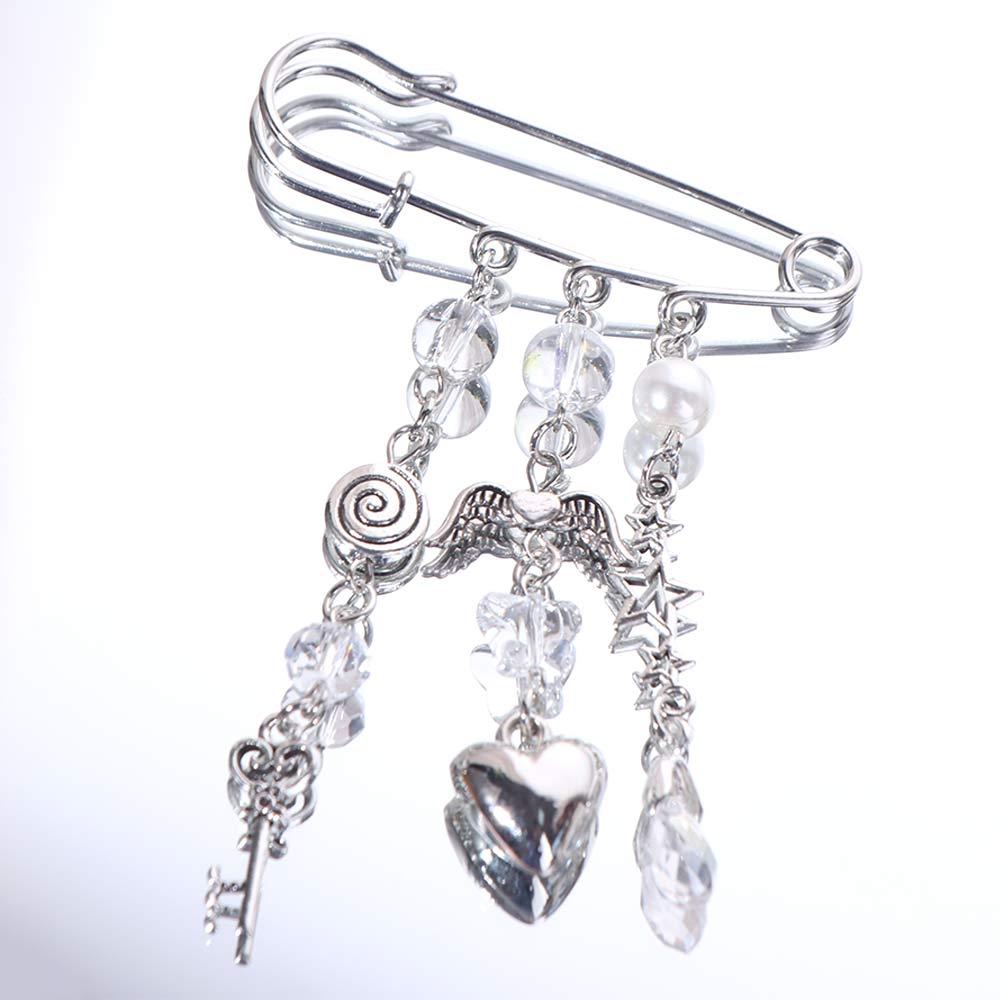 Bag Charm Sweet Brooch Clip Y2k Gothic Beaded Brooch Aesthetic Beaded Bag Pins  Bag Accessories