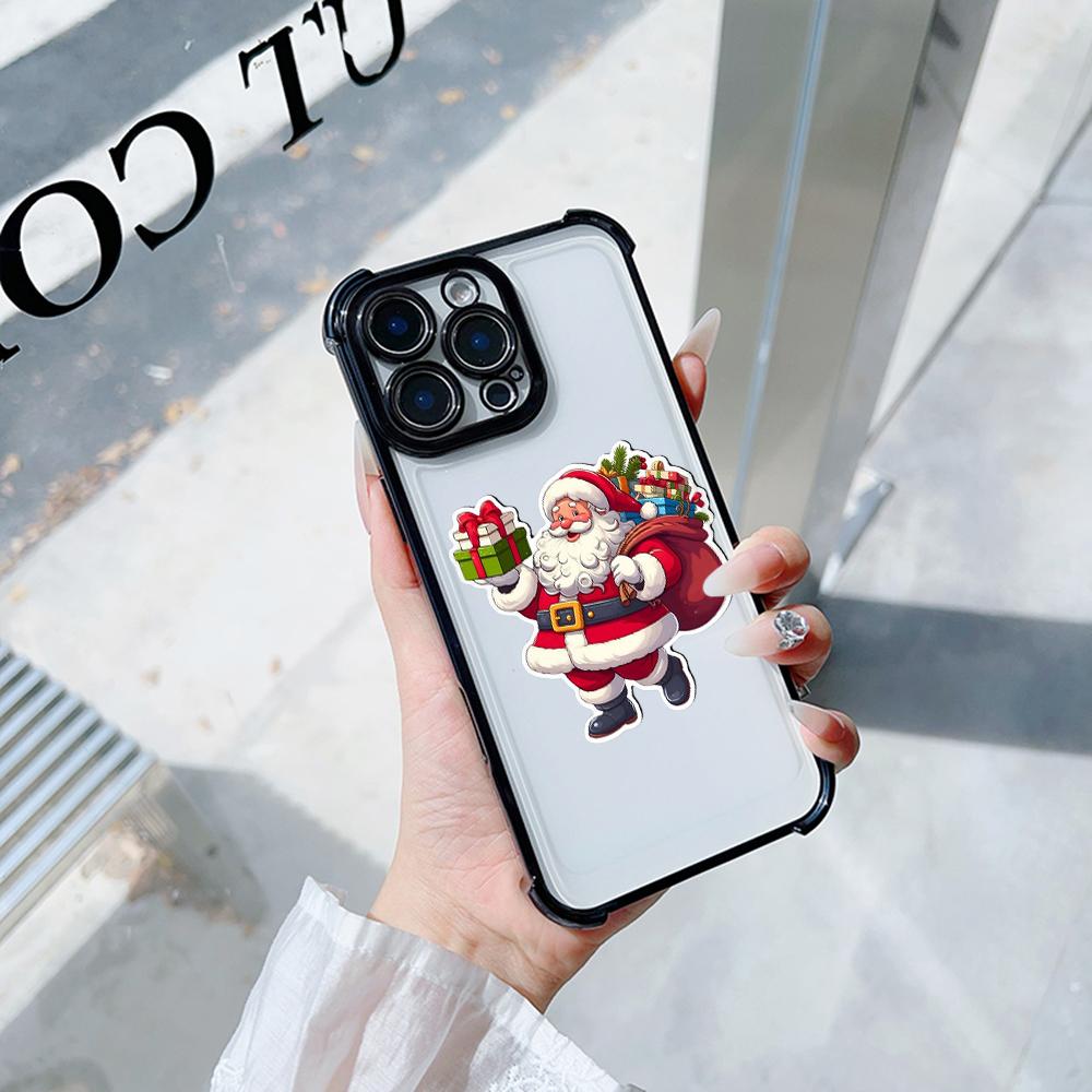 Ae120 Merry Christmas Santa Design Electroplated TPU Phone Cases for Samsung A54 A12 A14 S23 S24 Ultra A55 A15 S20 S21 FE Four Corner Protection Cover