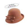 Jazz Cap Felt Wool Bucket Hat Bow French Style Panama Hat Flat-top Cloche Fedora Cap Mourning Cap Party