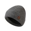 Thick Knitted Beanie Hat Winter Warmth Unisex Outdoor Cycling Solid Color Acrylic Wool Blend