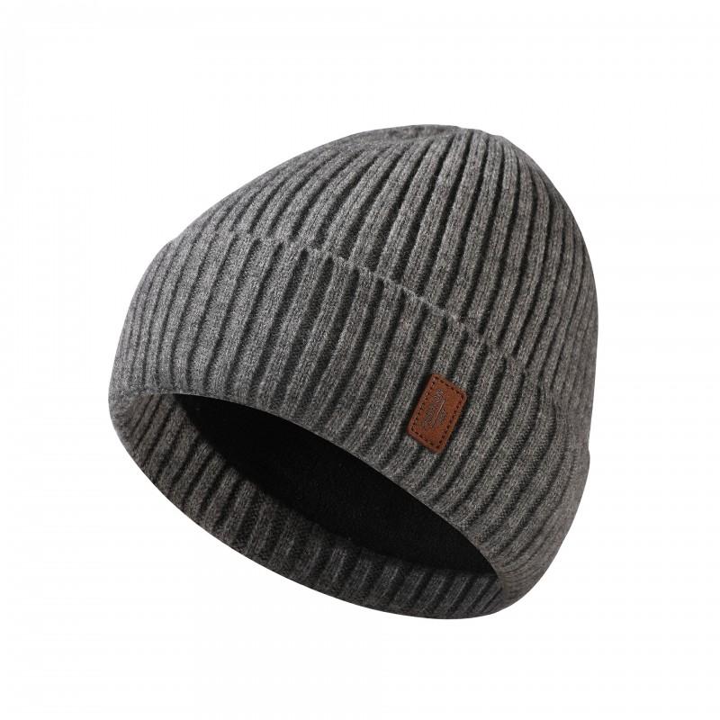 Thick Knitted Beanie Hat Winter Warmth Unisex Outdoor Cycling Solid Color Acrylic Wool Blend