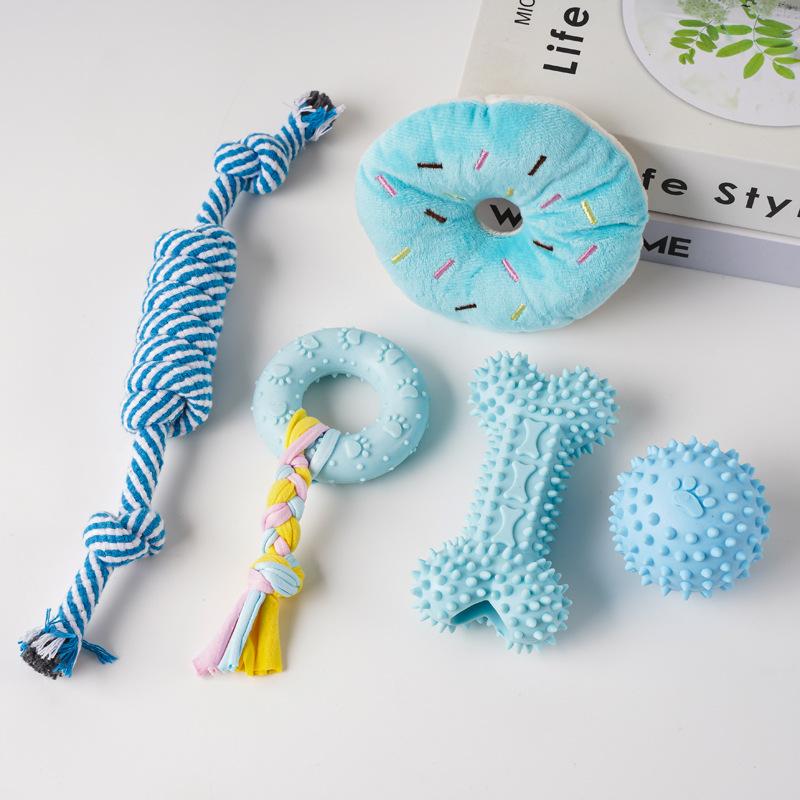Cross-Border Pet Chew & Teaser Toy for Dogs & Cats – Teething, Training, Amusement: Small Dog Cloth Rope Knot.