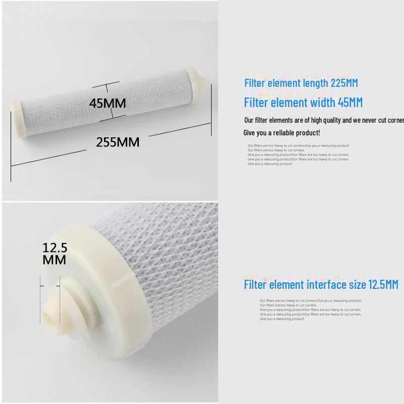 10-inch Compressed Activated Carbon Rod CTO Filter Element with 12.5mm External Thread Diameter