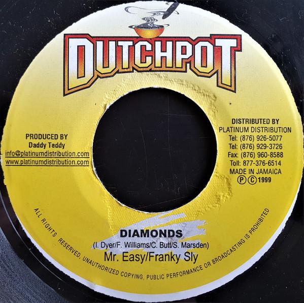 

7inch Record MR. EASY / FRANKIE SLY - Diamonds / Dry Cough NONE Dutchpot 1999 Jamaica Reggae, Ska & Dub Used