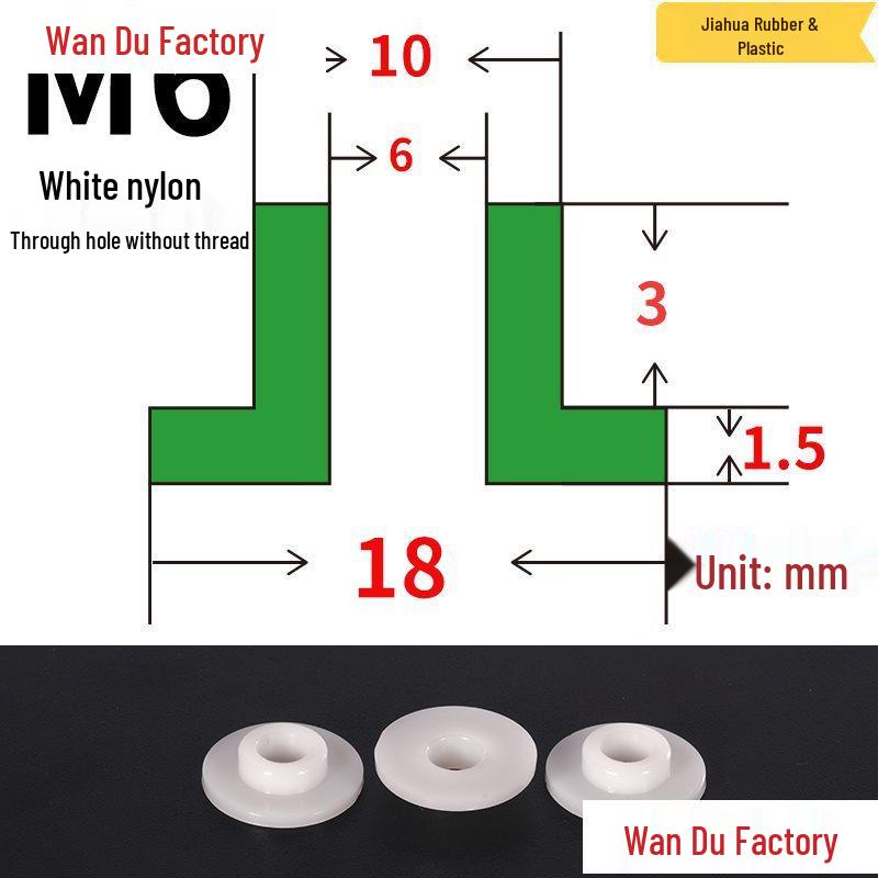 T-Shaped Nylon Insulating Bushing Spacer for M3-M35 Threads