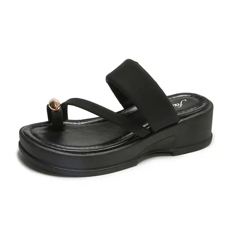 Fashion Sumer With Strap Women's Fitness Shoes Low Heel Sandals For Women Summer Slippers For Sneakers Sports Hand Made Teniz