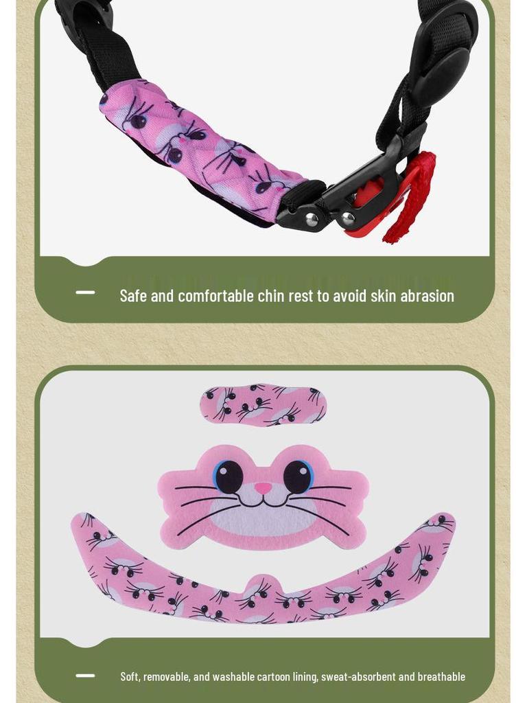 Dziecięcy kask rowerowy z goglami przeciwmgielnymi UV i uszami dźwiękowymi