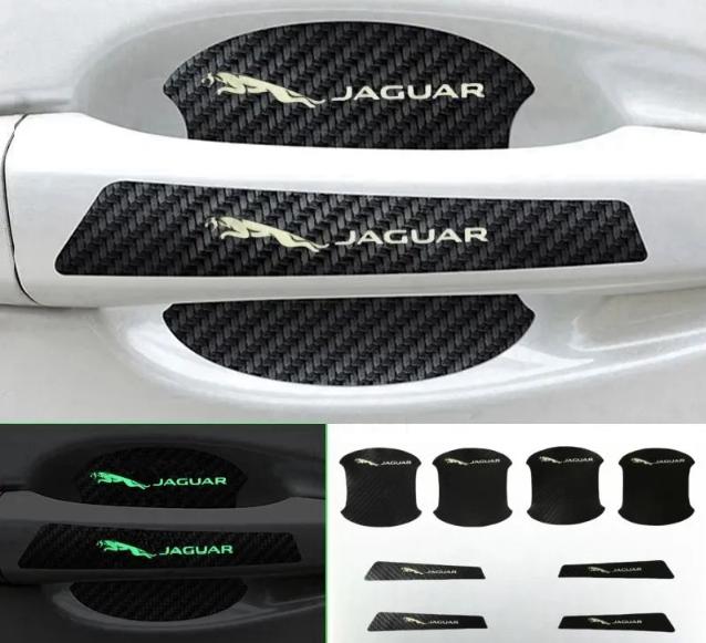 Car Door Bowl Carbon Fiber Protective Film Door Handle Sticker Luminous  Scratch Handle Scratch Door Bowl Protective Sticker One Size чёрный