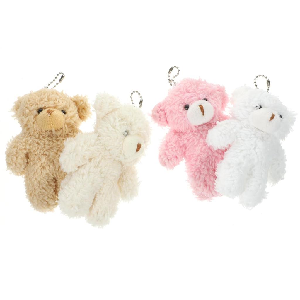 CALLARON 12-Piece Set of Stylish and Cute Bear Keychains and Small Plush Toys, Bag Charms, Perfect for Girls, Graduations, Christmas, or as a Keepsake