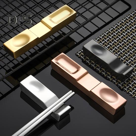 Stainless Steel Chopstick Holder Mirror Polished Convenient Chinese Chopstick Fork Rest