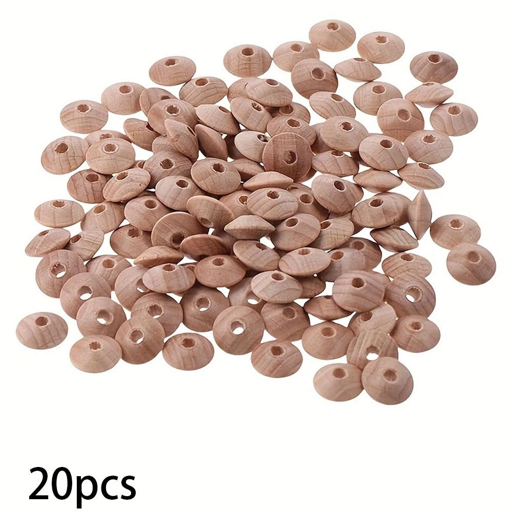 20/50/100pcs Rustic Style, Wood Color, Wooden Decorative Beads, Beech Wood Abacus, Wood Beads, Wood Color, Round Beads, Spacer Beads