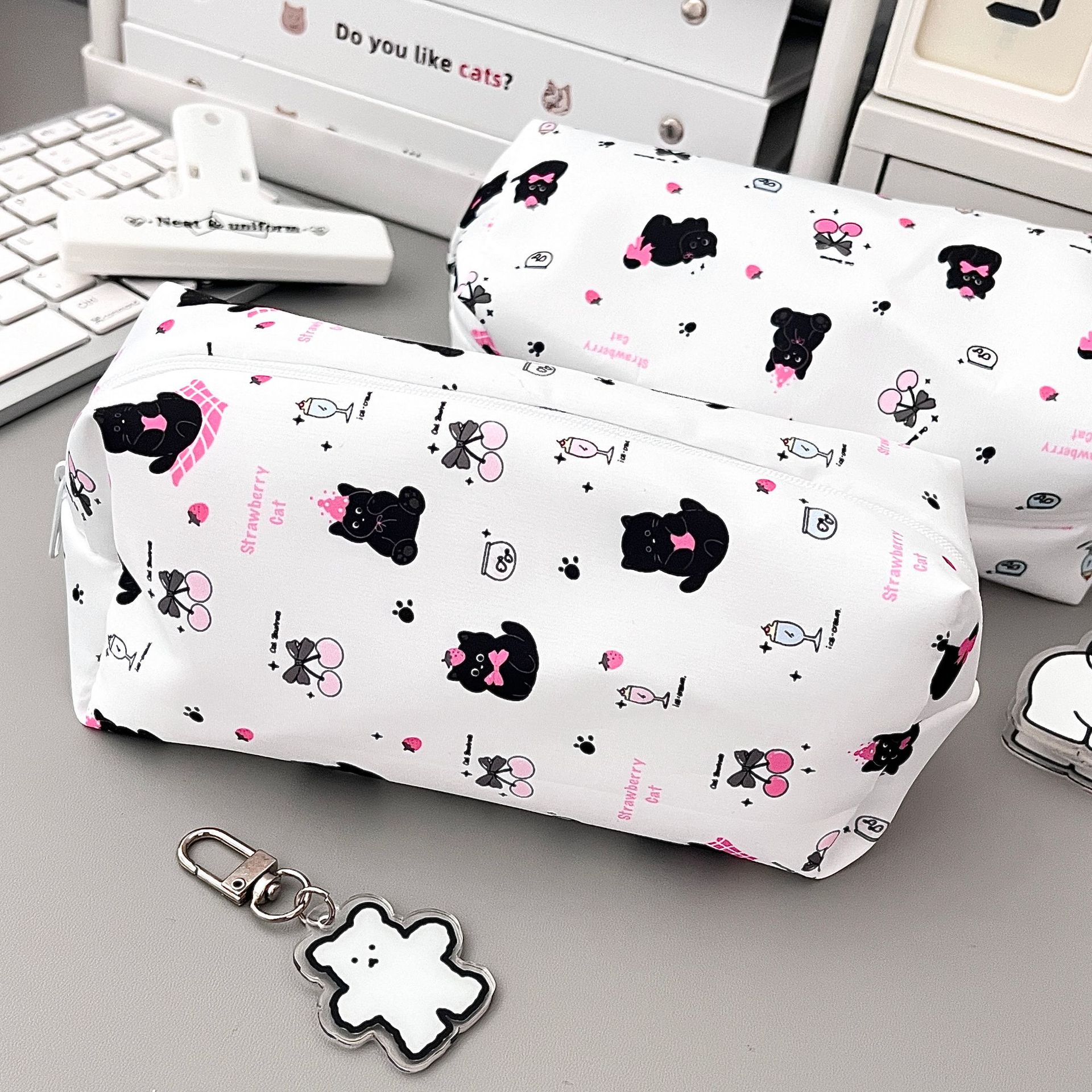 

1 шт. Милый мультяшный пенал для детей с изображением животных, кавайный медведь, щенок, канцелярская сумка, большая вместимость, сумка для ручек, школьные принадлежности