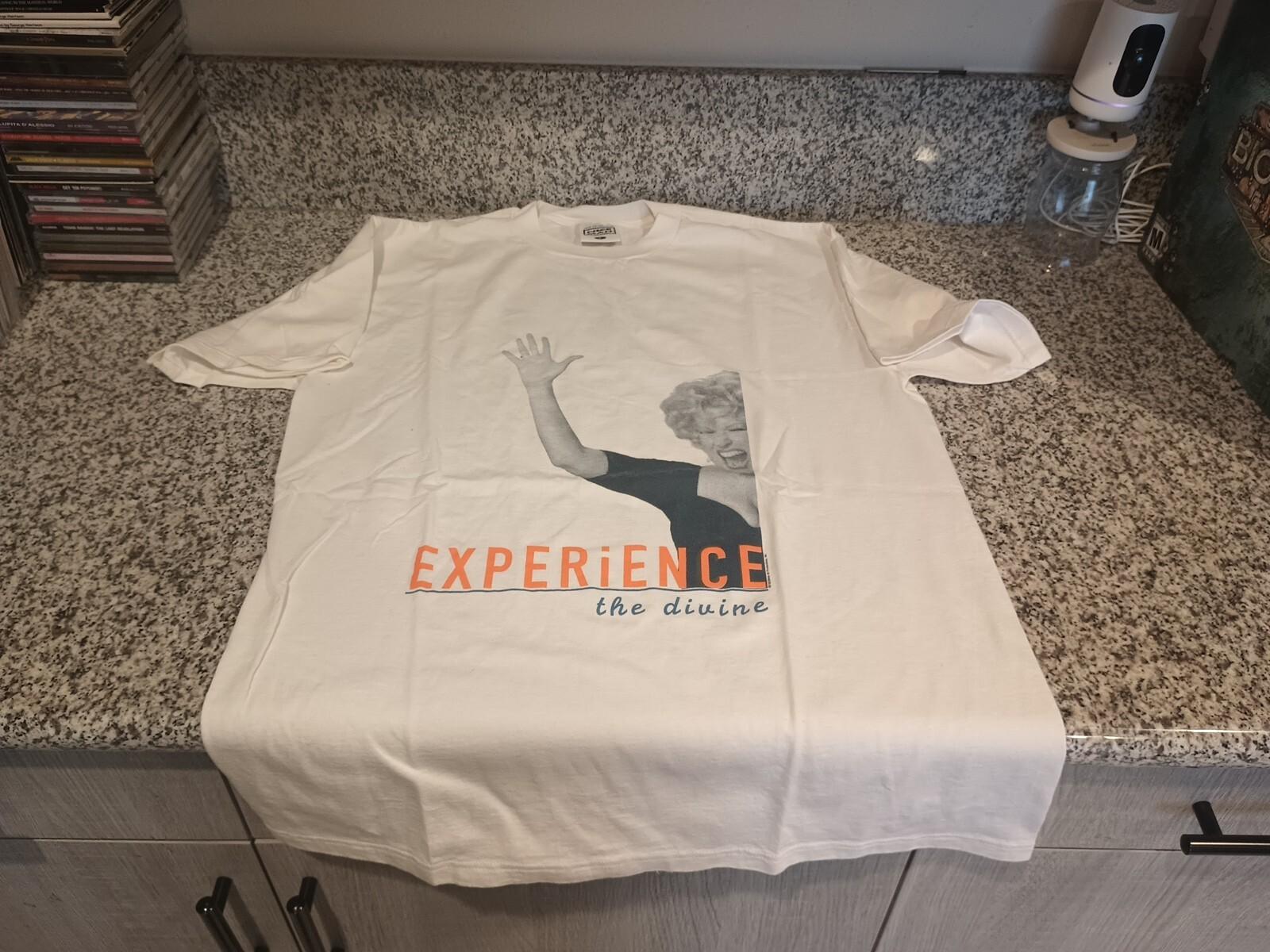 vtg 90s BETTE MIDLER ON TOUR 1994 DIVINE MISS M EXPERIENCE THE MAGIC t-shirt L S