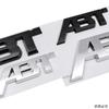 ABS Metal ABT Logo Letters Car Front Grill Emblem Badge Sticker for Volkswagen Golf 7 Sagitar Magotan Bora Tiguan Passat Jetta