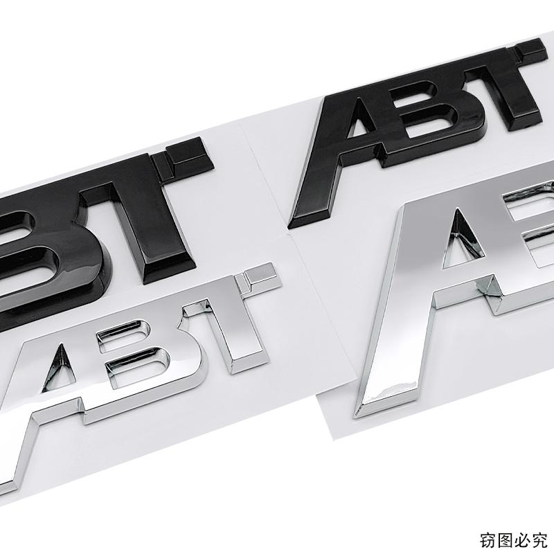 ABS Metal ABT Logo Letters Car Front Grill Emblem Badge Sticker for Volkswagen Golf 7 Sagitar Magotan Bora Tiguan Passat Jetta