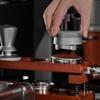 Espresso Pressing Station Wood Grain Finish Multiple Recesses Wooden Press