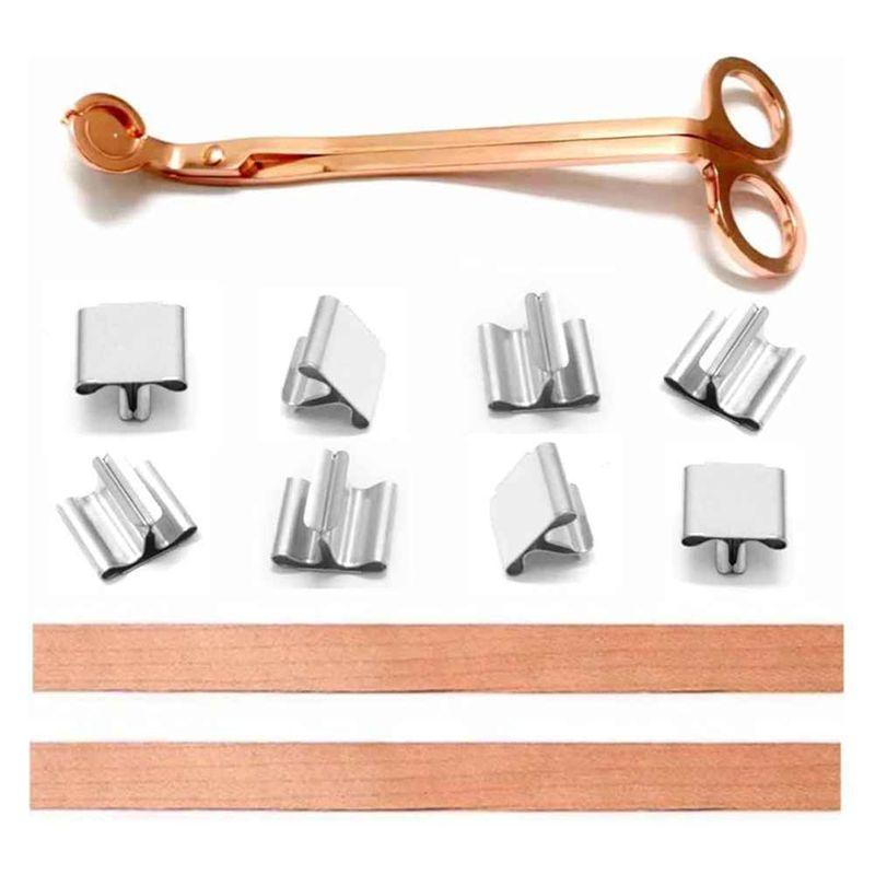 

M-Modern-100Pcs Wood Wicks For Candles, Wood Candle Wicks Wood Wicks With Trimmer Natural For Candle Making DIY Craft