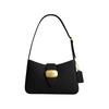 Eliza 25 Colore Solido Tracolla Non Rimovibile Slot Borsa a Spalla in Pelle Media Borse da Donna Nero CP004-IMBLK