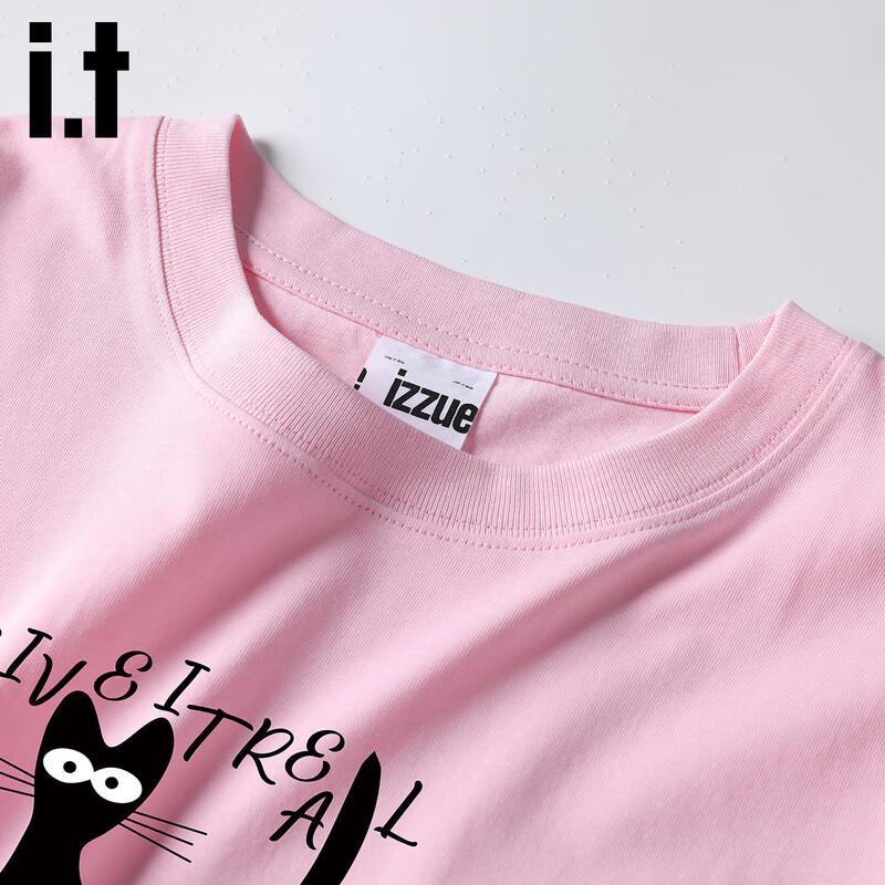Izzue IT Women's Cat Graffiti Print Cotton T-Shirt