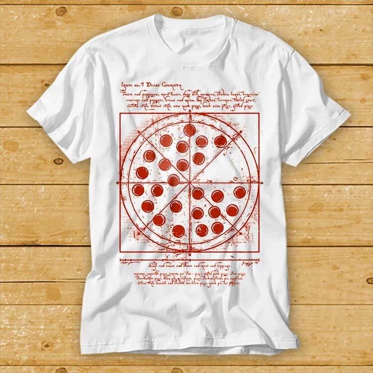 Vitruvian Pizza Leonardo Da Vinci Spider Tom Movie T Shirt Music Movie 2285 S