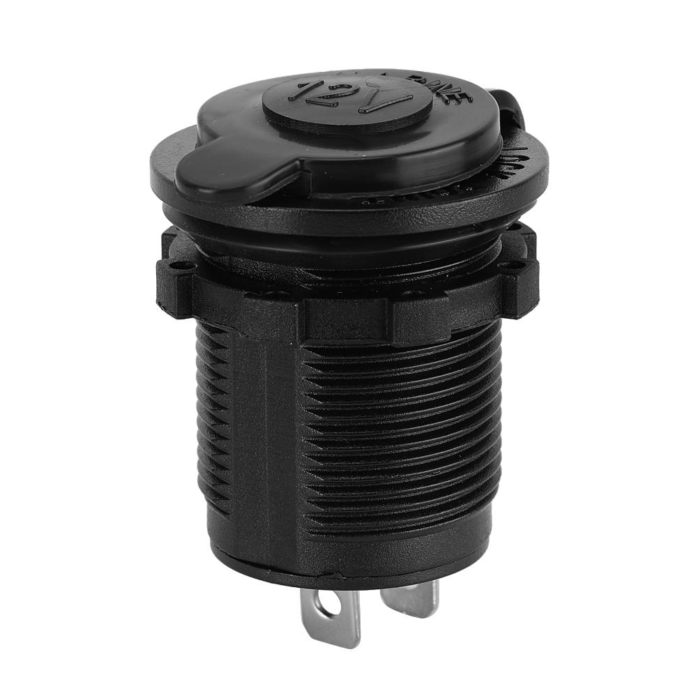 12V 24V ABS Car Motorcycle Cigarette Lighter Power Plug Socket with Waterproof Cover