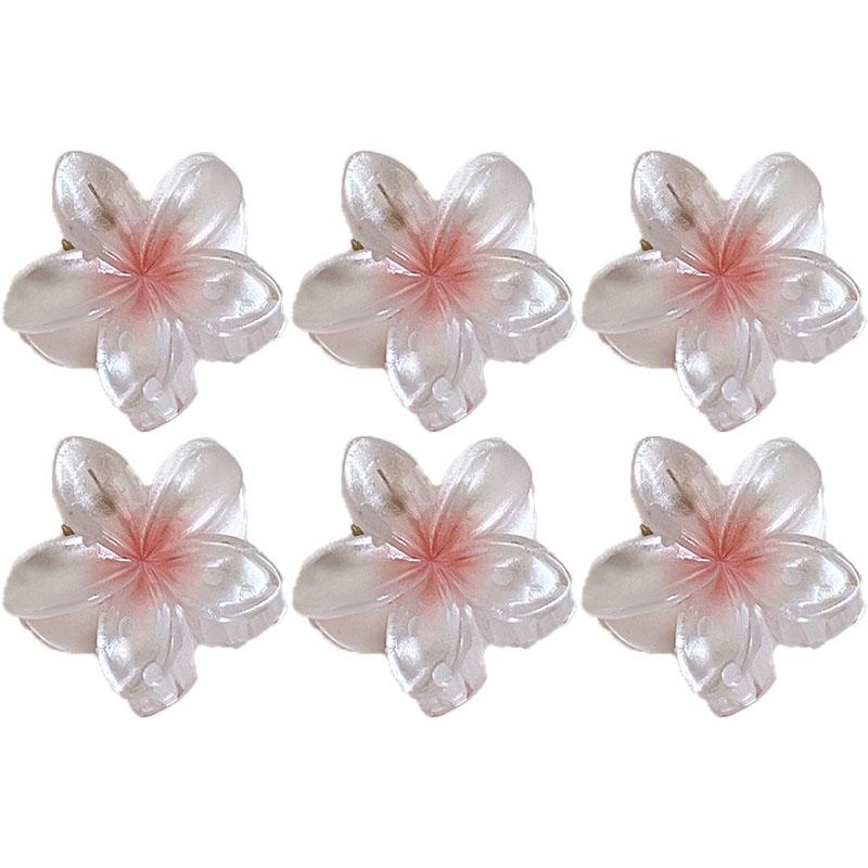 Fermaglio a Pinza Trasparente a Forma di Fiore d'Uovo Donna Temperamento Versatile di Alta Gamma Gradiente Fermaglio per Capelli Ragazza Fermaglio a Squalo Copricapo