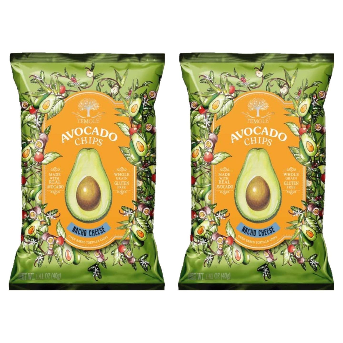 Temole Avocado Chips Tomato Salsa Crispy Baked Snack 80g (40g x 2 Packs)