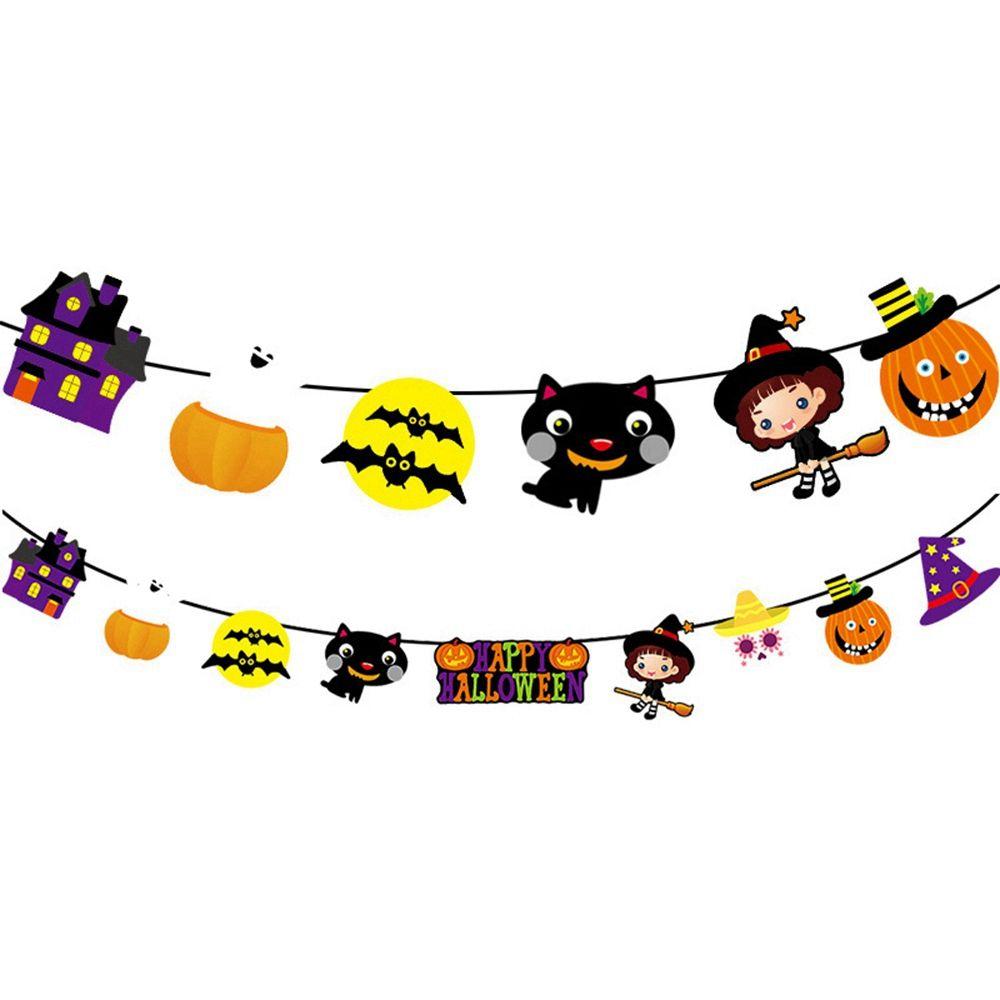 Party Supplies Festival Halloween Halloween Banner Paper Chain Halloween Decor Hanging Garland