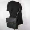 Louis Vuitton Saratov GM Shoulder Bag M30882 Noir Black Taiga Mens Used