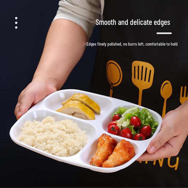 Melamine Square Four-Compartment Fast Food Tray