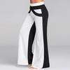 Kvinner Patchwork Bell Bottoms Flare Bukser Medium waisted Wide Leg Yoga Bukser