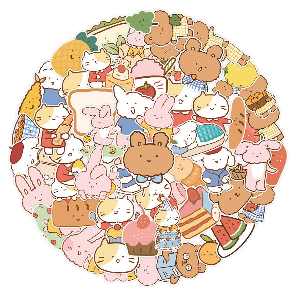 50 Small Children's Stickers for Mobile Phone Computer Water Cup Notebook Decoration Stickers Notebook Waterproof Hand Account Stickers