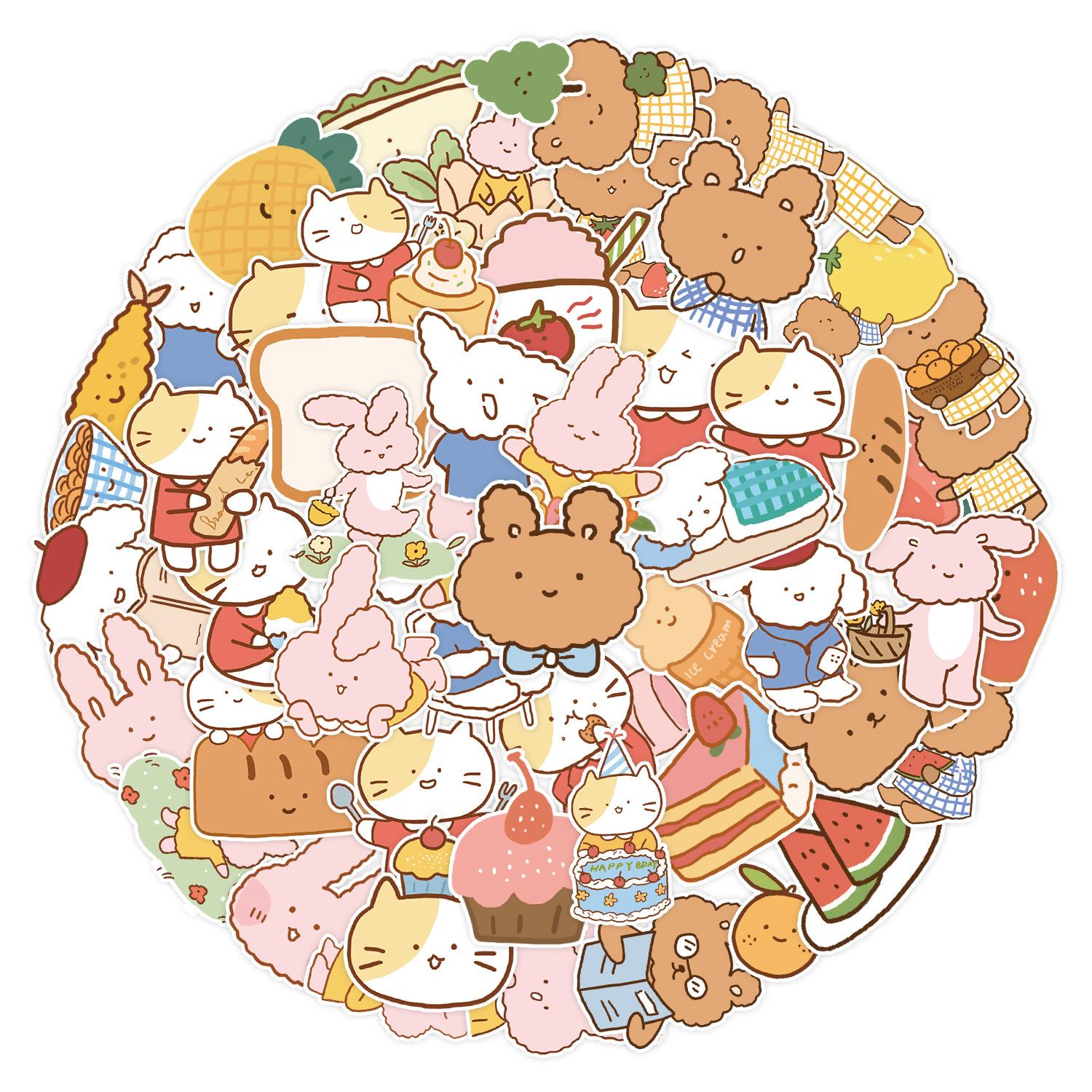 

50 Small Children s Stickers for Mobile Phone Computer Water Cup Notebook Decoration Stickers Notebook Waterproof Hand Account Stickers