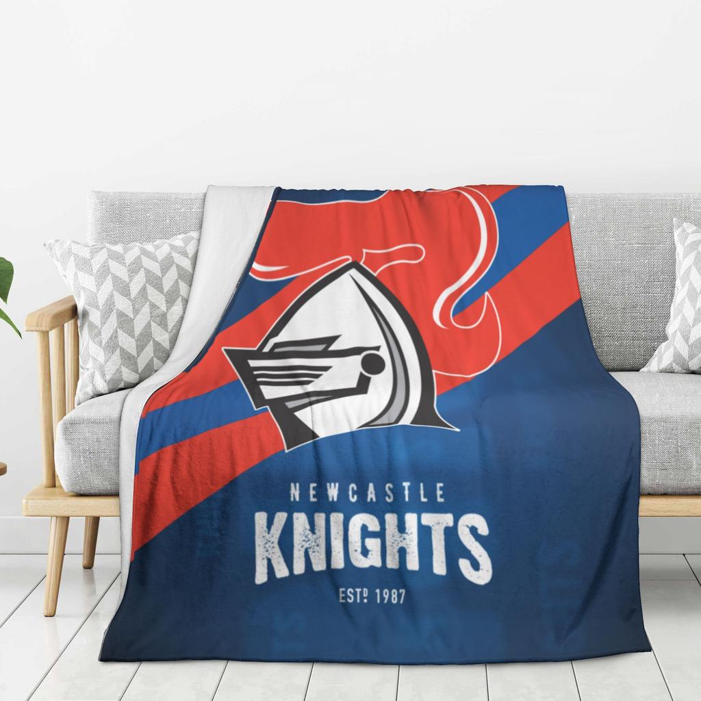 Coperta Newcastle Knights - Morbido Plaid con Logo Audace, Perfetta per i Tifosi Sportivi, Regalo Unico per i Sostenitori della Squadra