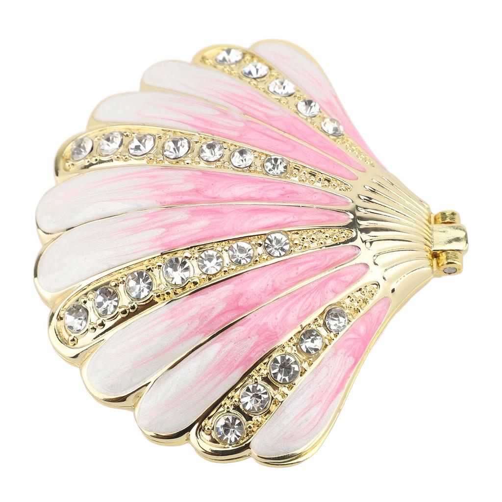 Trinket Box Metal Sea  Figurine with Rhinestone Decor Jewelry Display Holder for Ear s   Necklace