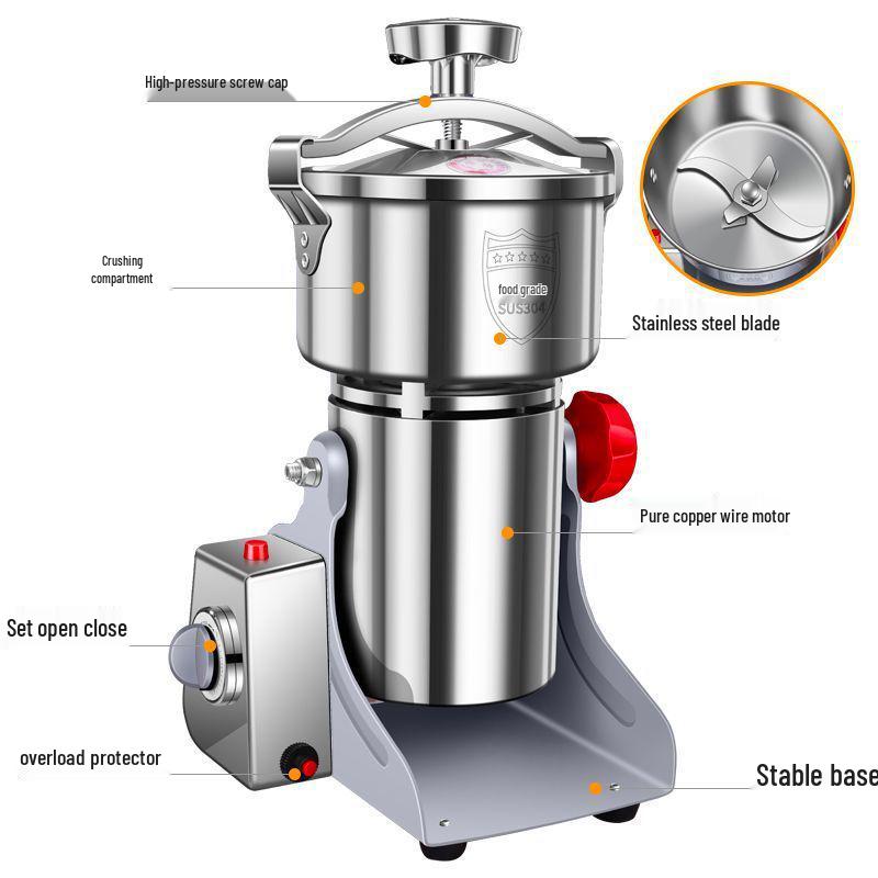 

Ultra-Fine Electric Herbal Grinder: High-Speed Multi-Functional Powder Crusher 800g