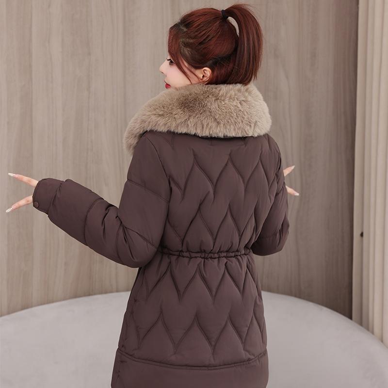 Herbst Winter Verdicken Warmer Parka Damen Lässig Einfarbig Große Tasche Locker Kurze Jacken Oberbekleidung