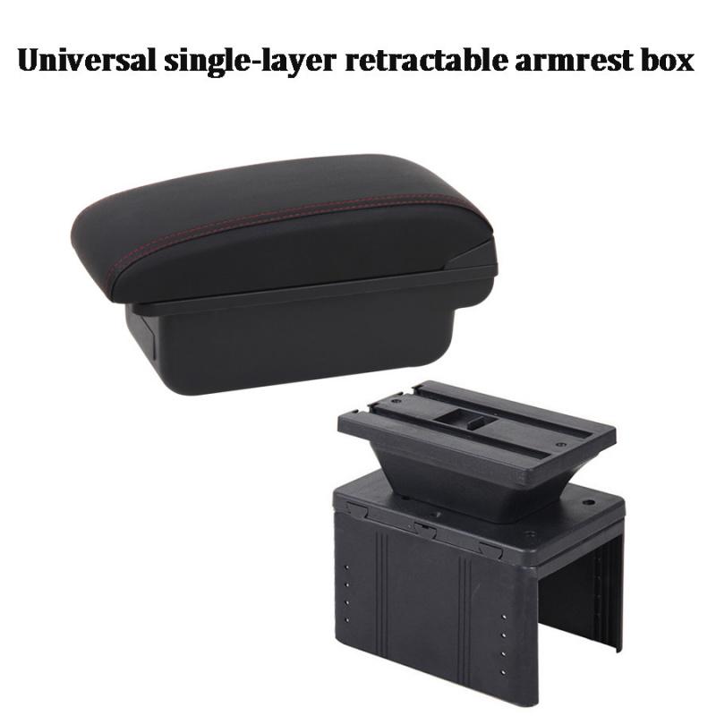 

Car Armrest Center Console Elbow Arm Rest Box Storage + Base Universal Us Stock