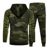 Camo Herren Trainingsanzug Kapuzenoberbekleidung Hoodie Set 2 Teile Herbst Sportlich Männlich Fitness Camouflage Sweatshirts Jacke + Hose Sets