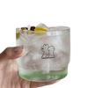 Ins Style High-Temp Resistant Glass Cup - Cute Cartoon Couple Design for Coffee & Milk