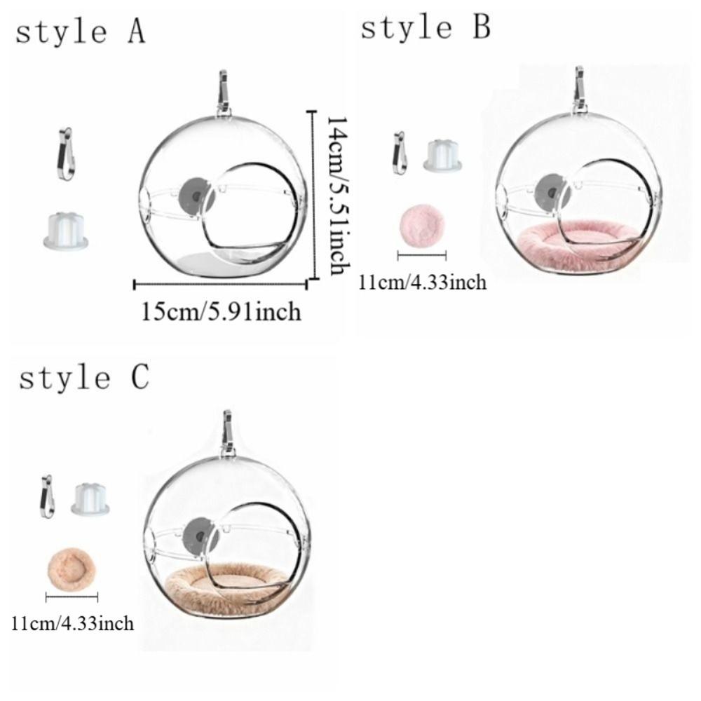 Spherical Transparent Bird Nest Wear-resistant Hanging Bird Breeding Nest Comfortable Thickened Squirrel Bed Pet Supplies