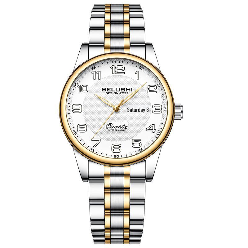 BELUSHI Leuchtende Wasserdichte Quarz-Armbanduhr für Paare - Herren und Damen.