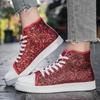 Lightweight Women's Vulcanized Shoes Fashion Glitter Sneakers Woman Size 41 Luxury Red Designer Shoes Women High top Sneakers