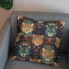 2D geometrische Kissenhülle mit Leopardenmuster Kissenbezug Geeignet für Sofa Schlafzimmer Auto Kissenbezug